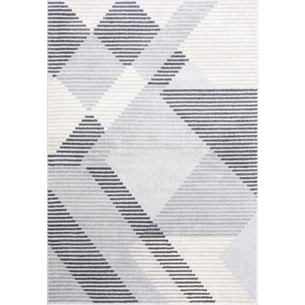 Orren Ellis Sumter Geometric Gray Area Rug & Reviews Wayfair